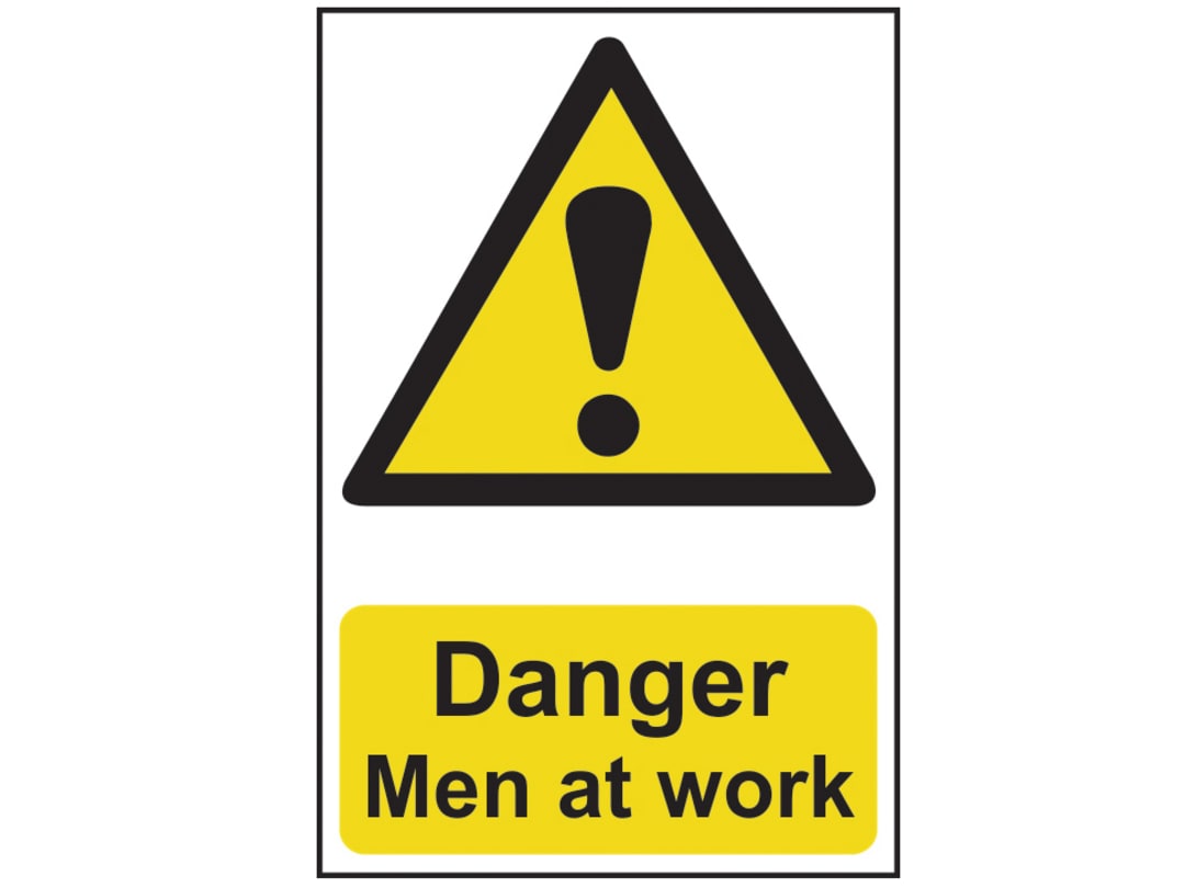 Scan Danger Men At Work - PVC Sign 200 x 300mm 1200