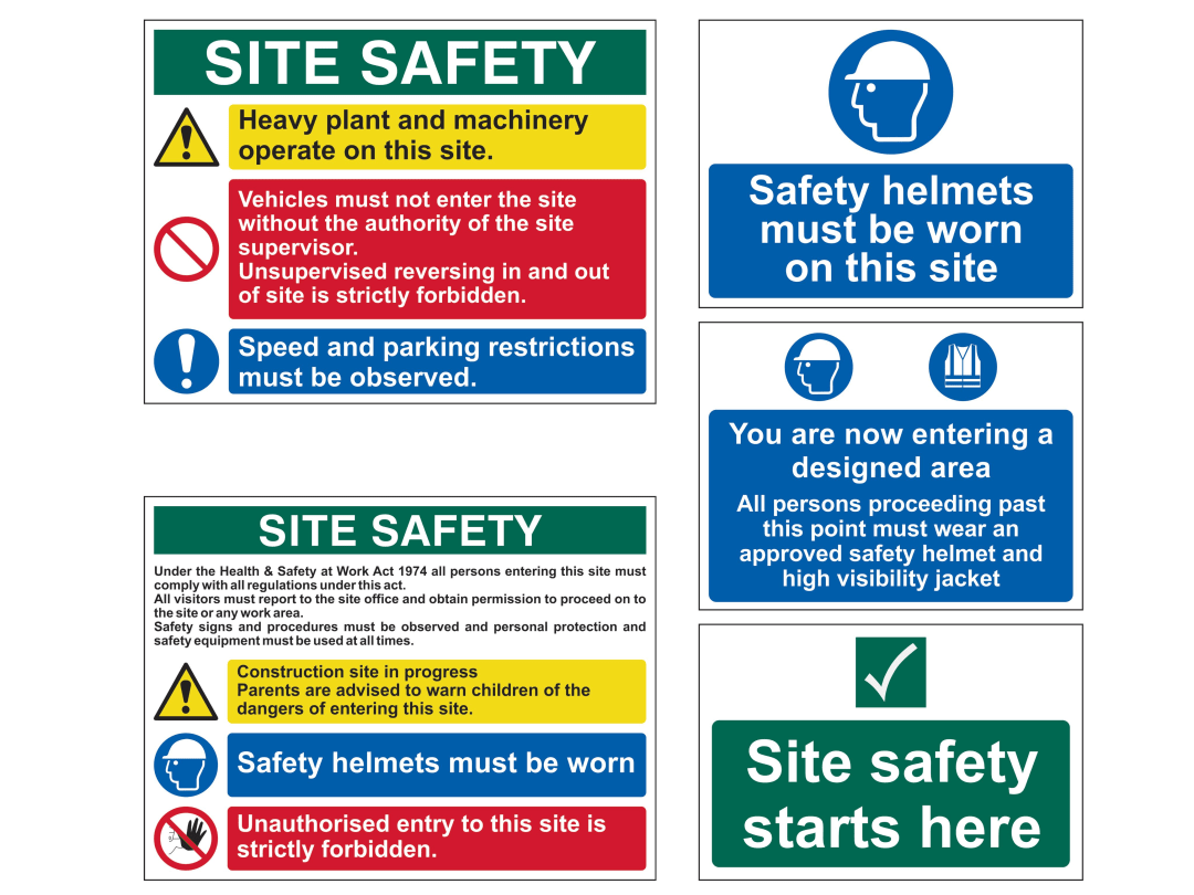 Scan PVC Construction Site Pack (5 signs) 13974