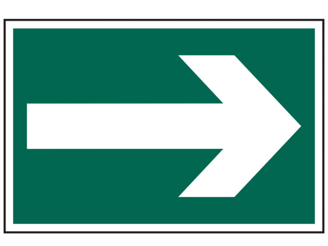 Scan Arrow Symbol - PVC Sign 300 x 200mm 15121