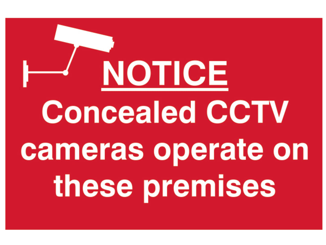 Scan Notice Concealed CCTV Camera - PVC Sign 300 x 200mm 1607