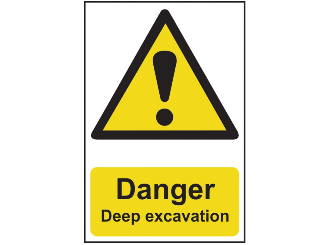 Scan Danger Deep Excavation - PVC Sign 400 x 600mm 4103