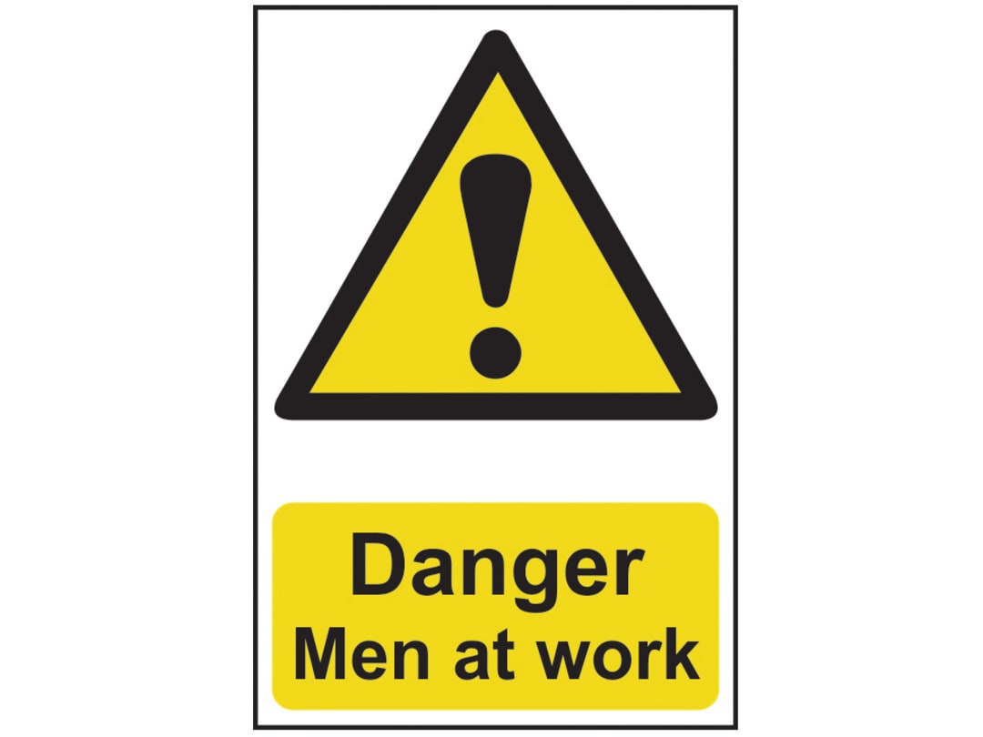 Scan Danger Men At Work - PVC Sign 400 x 600mm 4104