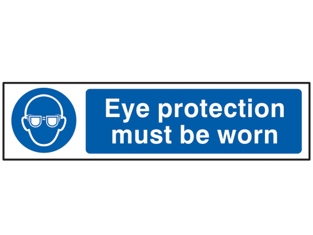 Scan Eye Protection Must Be Worn - PVC Sign 200 x 50mm 5001