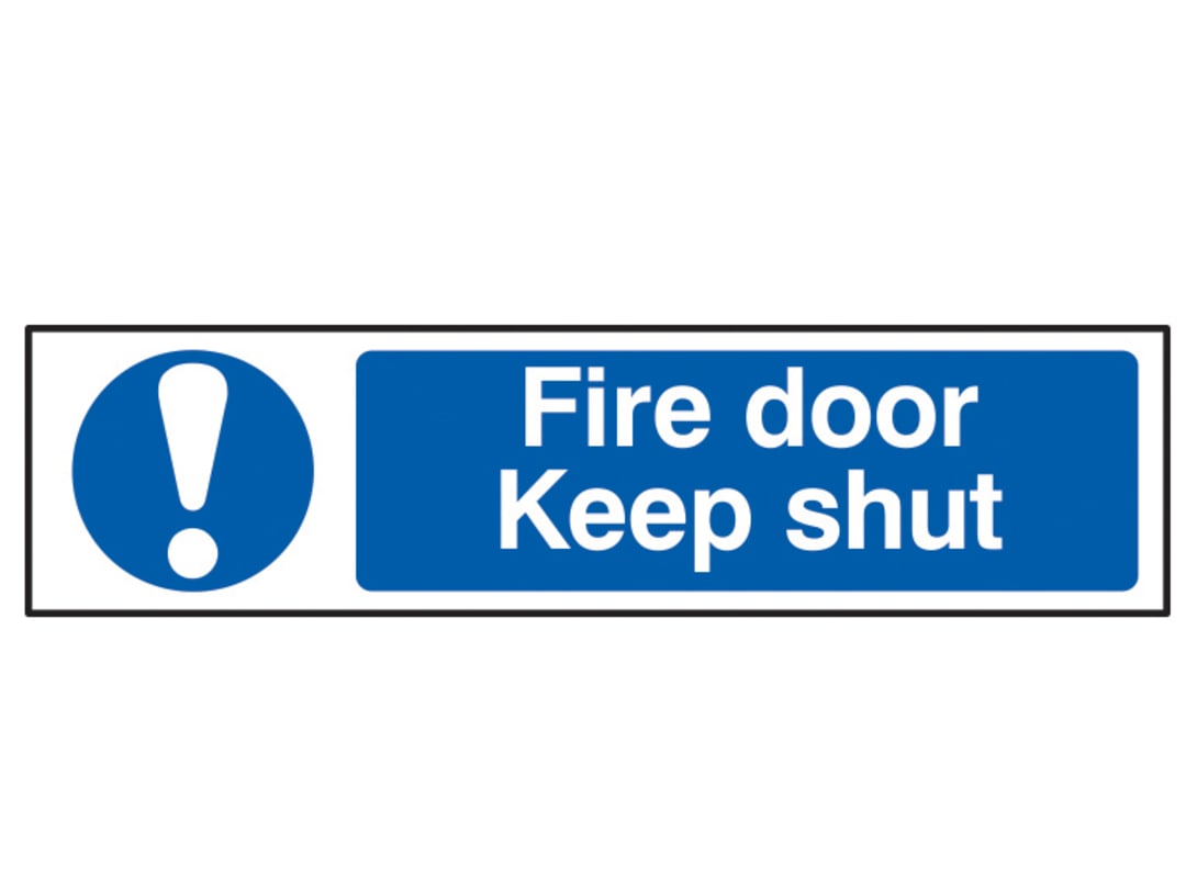 Scan Fire Door Keep Shut - PVC Sign 200 x 50mm 5004