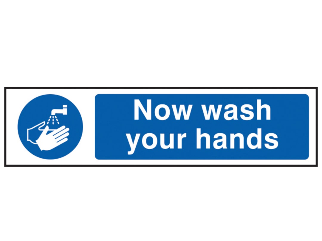 Scan Now Wash Your Hands - PVC Sign 200 x 50mm 5014