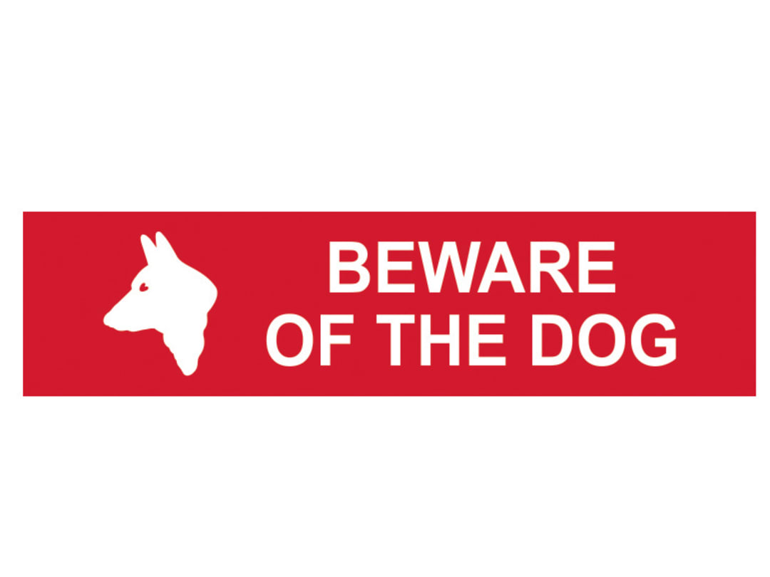 Scan Beware Of The Dog - PVC Sign 200 x 50mm 5251