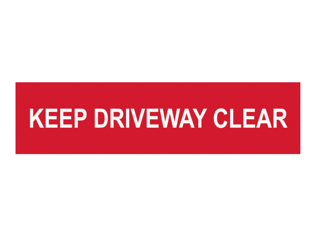 Scan Keep Driveway Clear - PVC Sign 200 x 50mm 5252