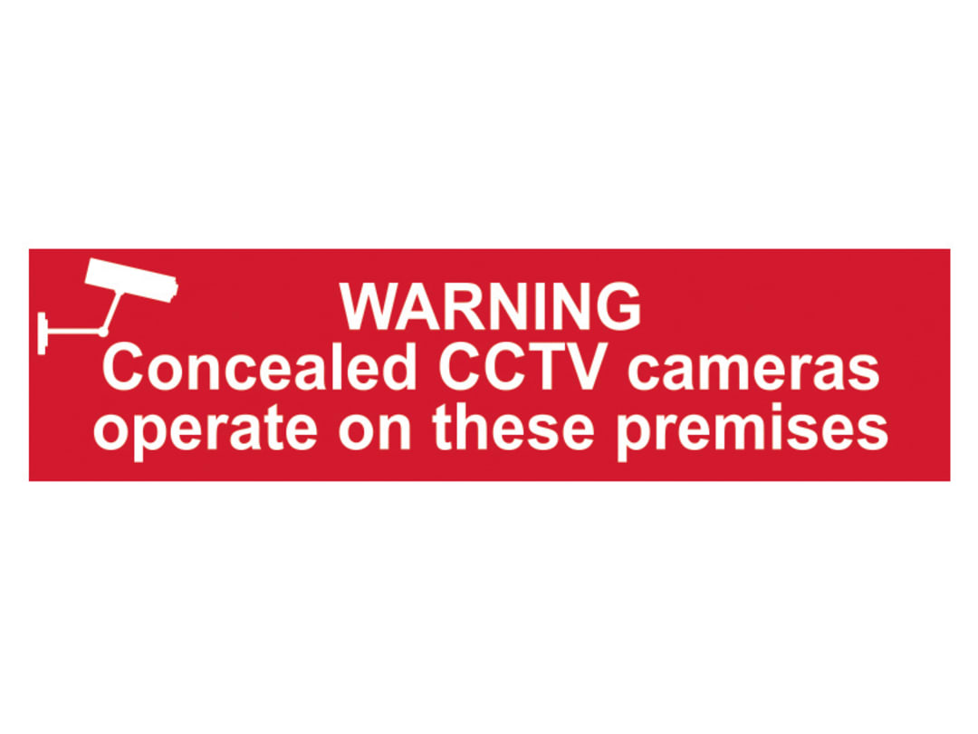 Scan Warning Concealed CCTV Camera - PVC Sign 200 x 50mm 5254