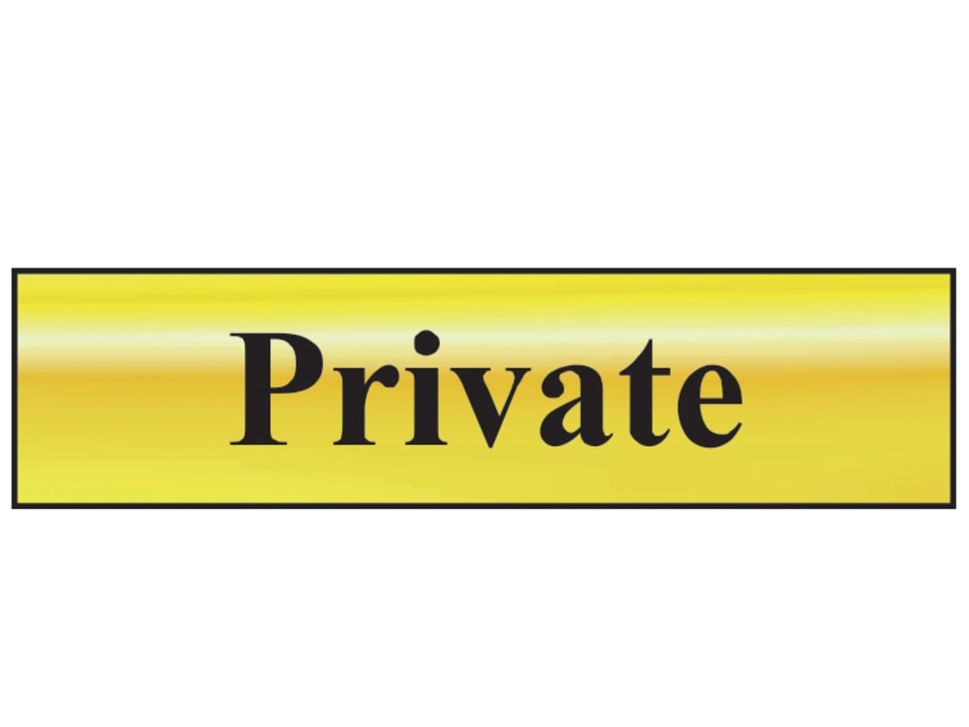 Scan Private - Polished Brass Effect 200 x 50mm 6012