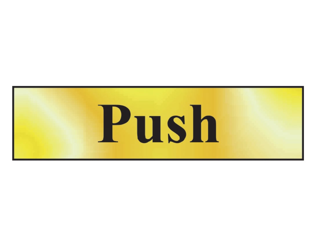 Scan Push - Polished Brass Effect 200 x 50mm 6031