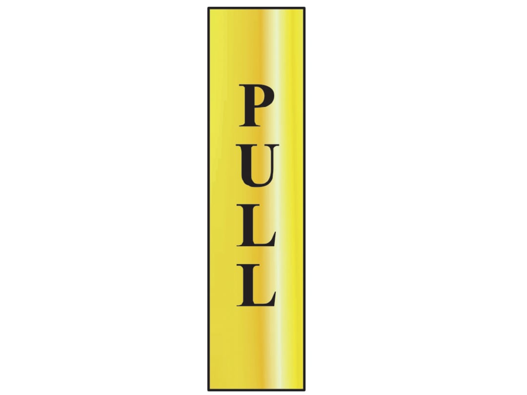 Scan Pull Vertical - Polished Brass Effect 50 x 200mm 6034