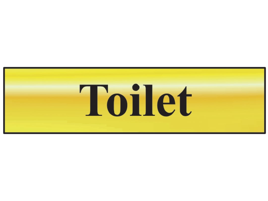 Scan Toilet - Polished Brass Effect 200 x 50mm 6051