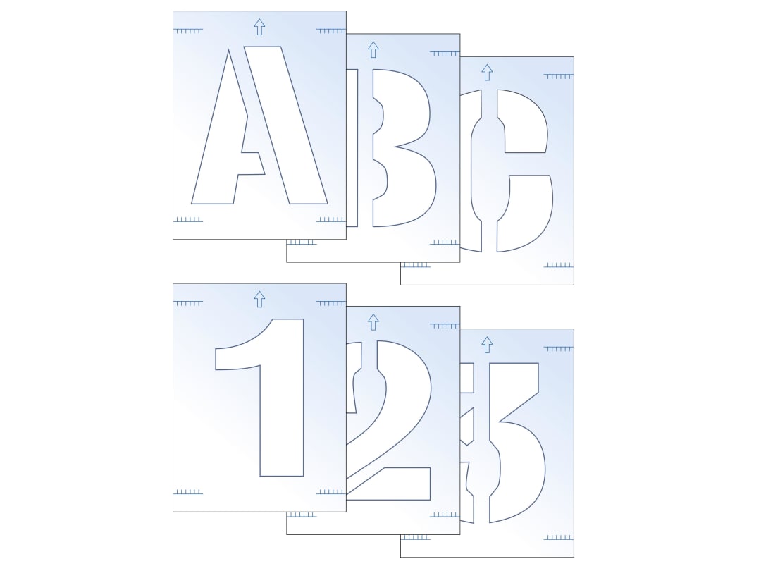 Scan Letter & Number Stencil Kit 25mm 9403