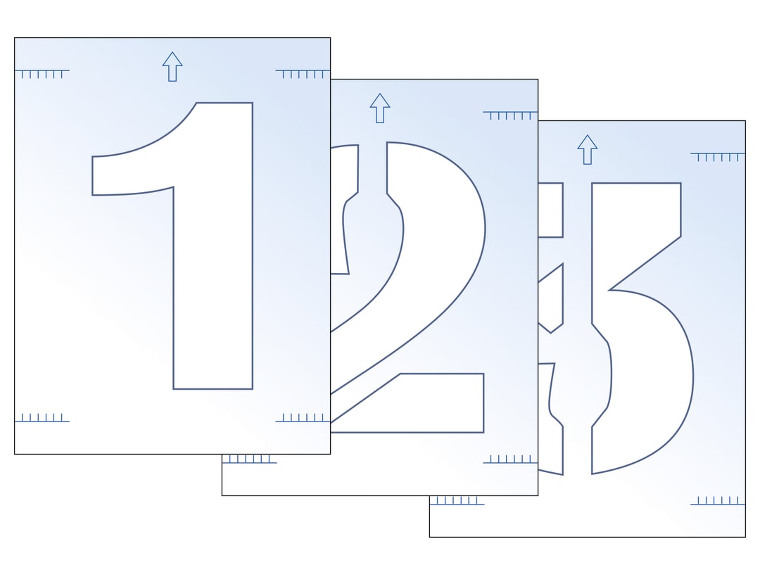 Scan Number Stencil Kit 300mm 9416