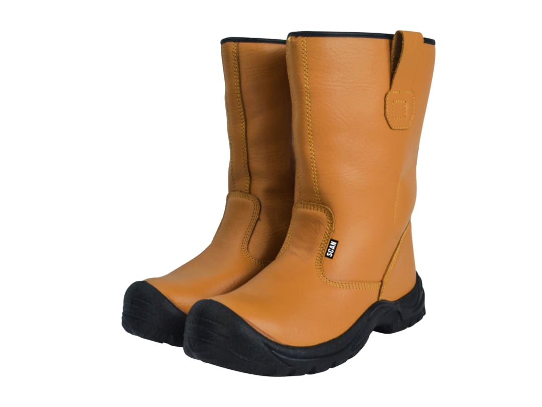 Scan Texas Lined Rigger Boots Tan UK 7 EUR 41 JC-B917 SIZE 7
