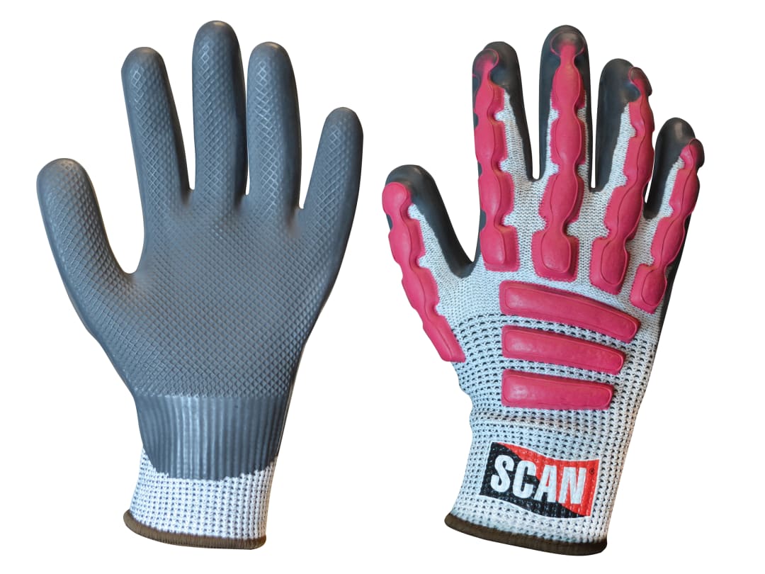 Scan Anti-Impact Latex Cut 5 Gloves - XL (Size 10) T5000
