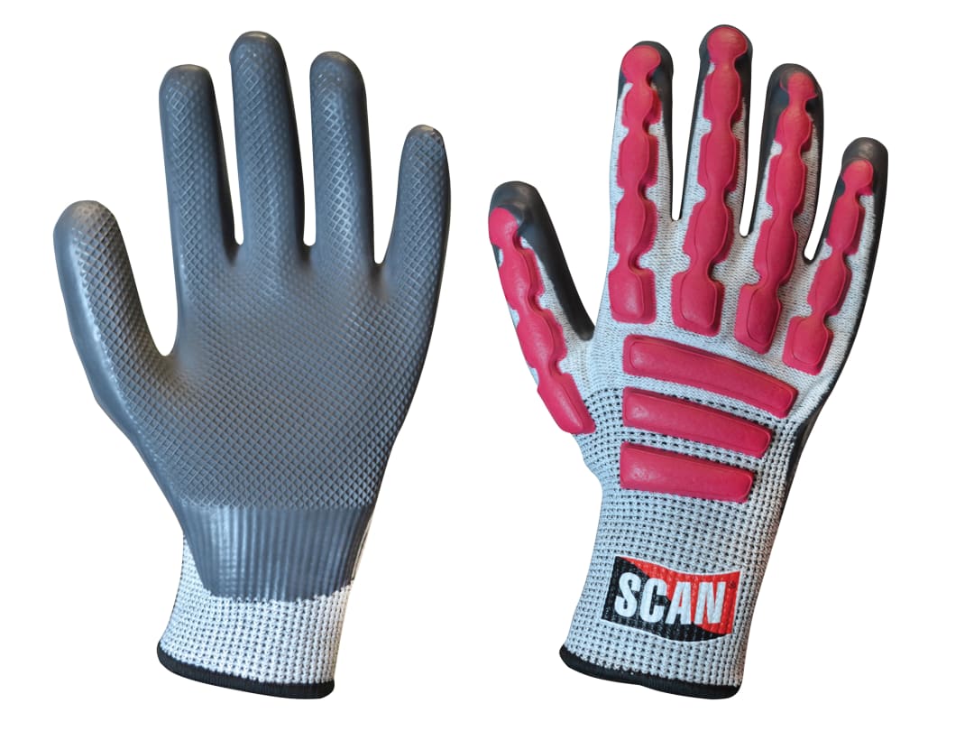Scan Anti-Impact Latex Cut 5 Gloves - XXL (Size 11) T5000