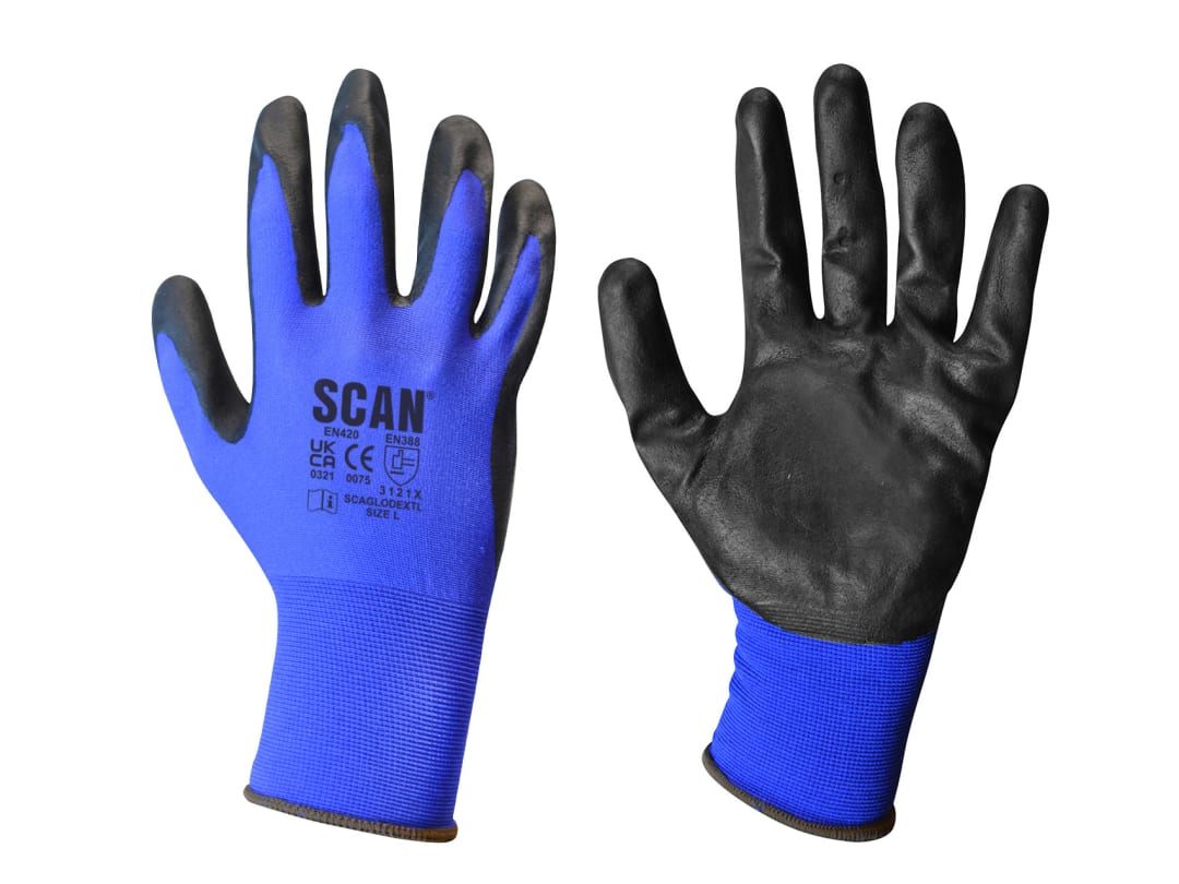 Scan Max - Dexterity Nitrile Gloves - L (Size 9) N550118