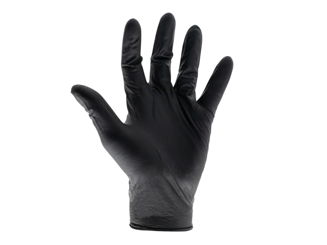 Scan Black Heavy-Duty Nitrile Disposable Gloves XL (Box of 100) KG-1101