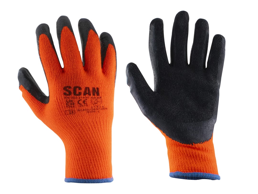 Scan Thermal Latex Coated Gloves - XL (Size 10)