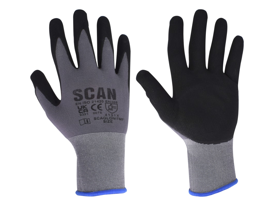 Scan Breathable Microfoam Nitrile Gloves - XL (Size 10)