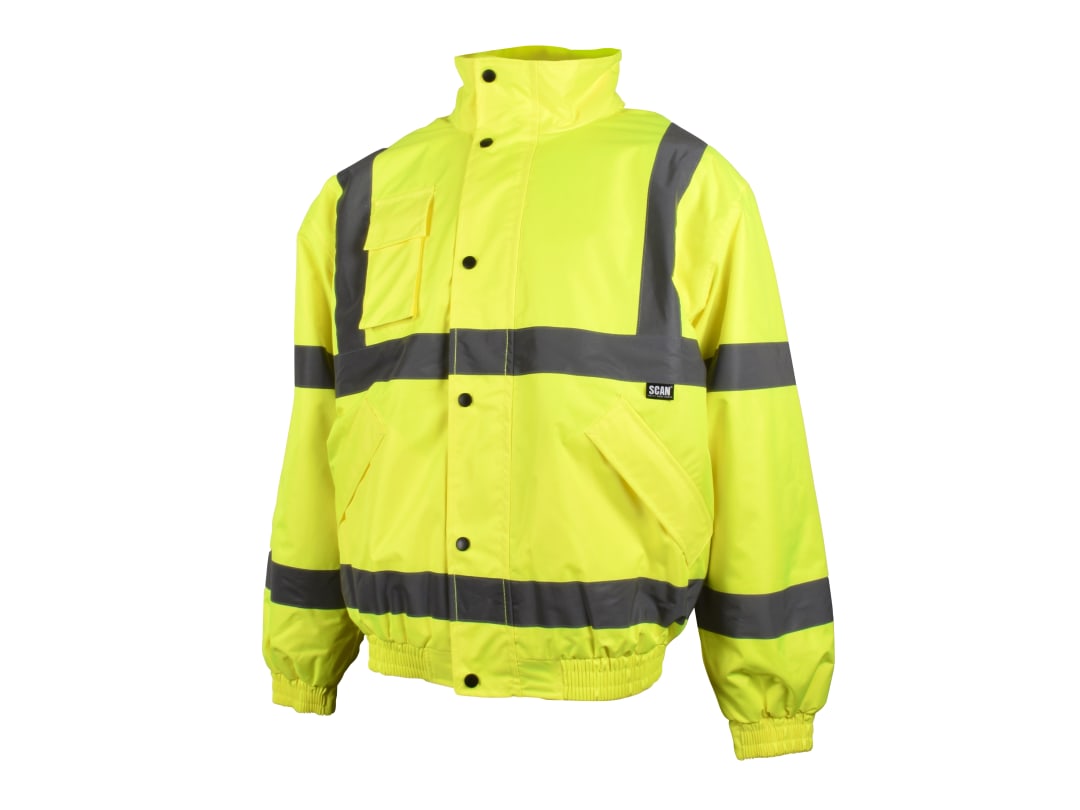 Scan Hi-Vis Yellow Bomber Jacket - L (44in) UC804