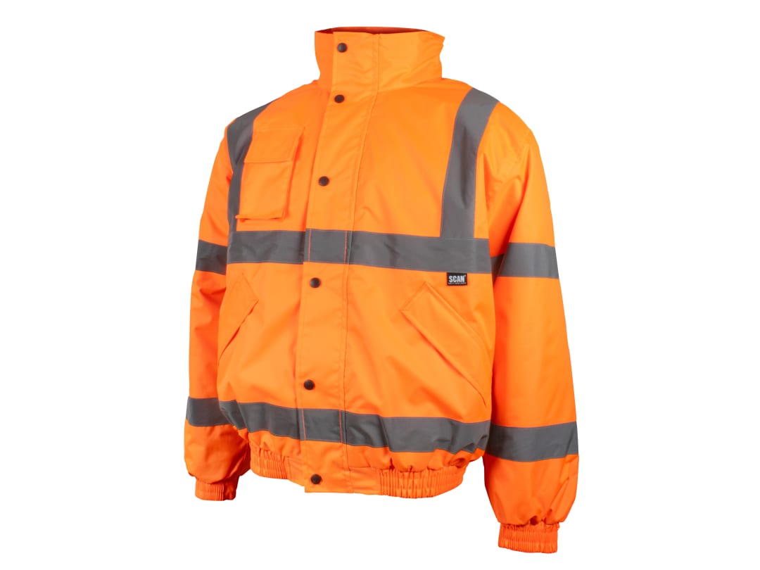 Scan Hi-Vis Bomber Jacket Orange - L (44in) UC804-O