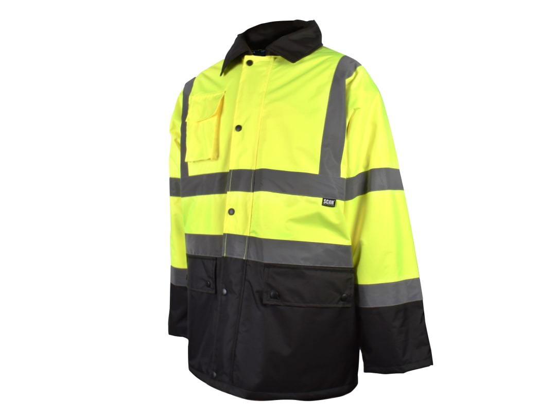 Scan Hi-Vis Yellow/Black Motorway Jacket - XL (48in) SFJK81