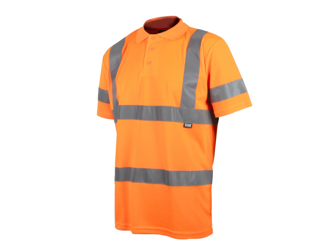 Scan Hi-Vis Orange Polo Shirt - L (42in) SFTE04-O