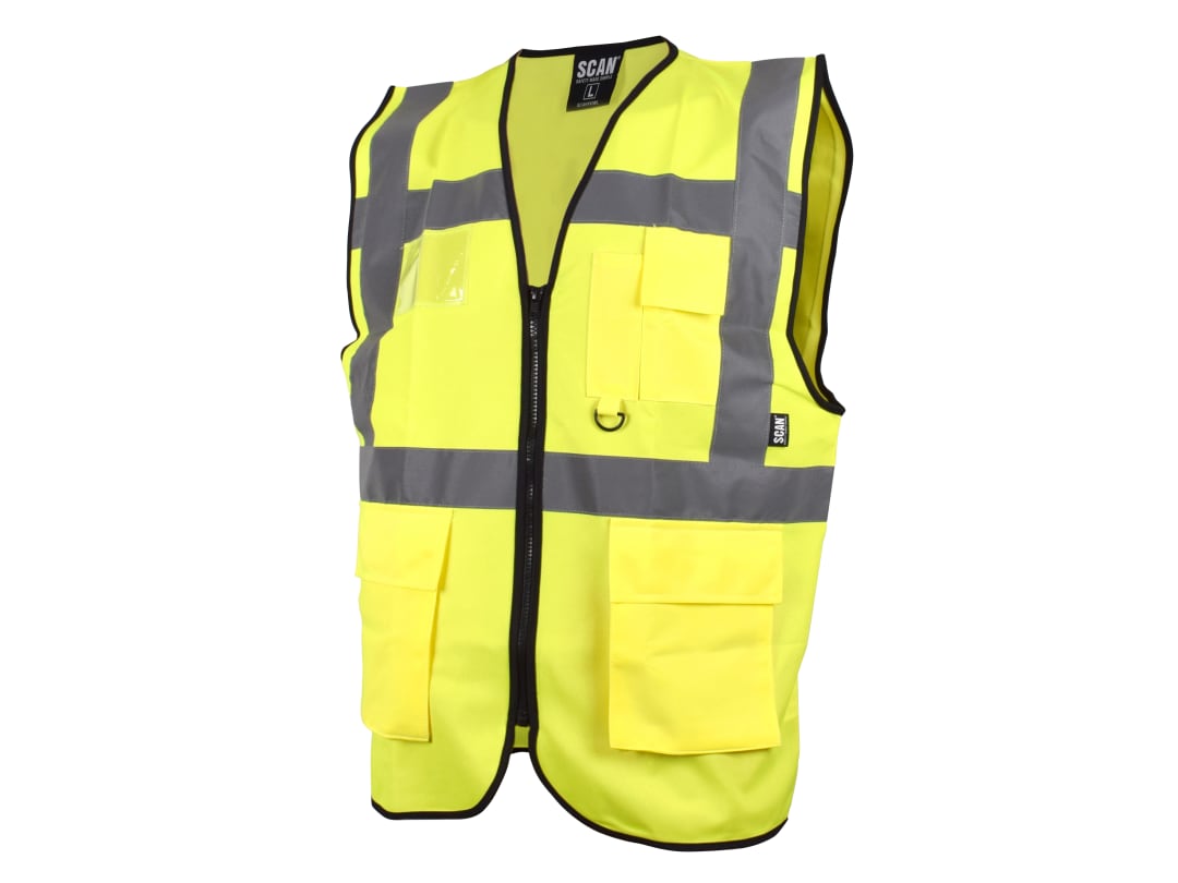 Scan Hi-Vis Utility Yellow Waistcoat - M (41in) SFV09