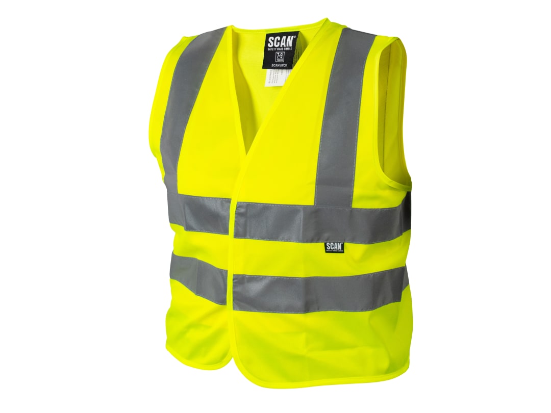 Scan Hi-Vis Waistcoat Yellow - Child 4-6 SFCV01