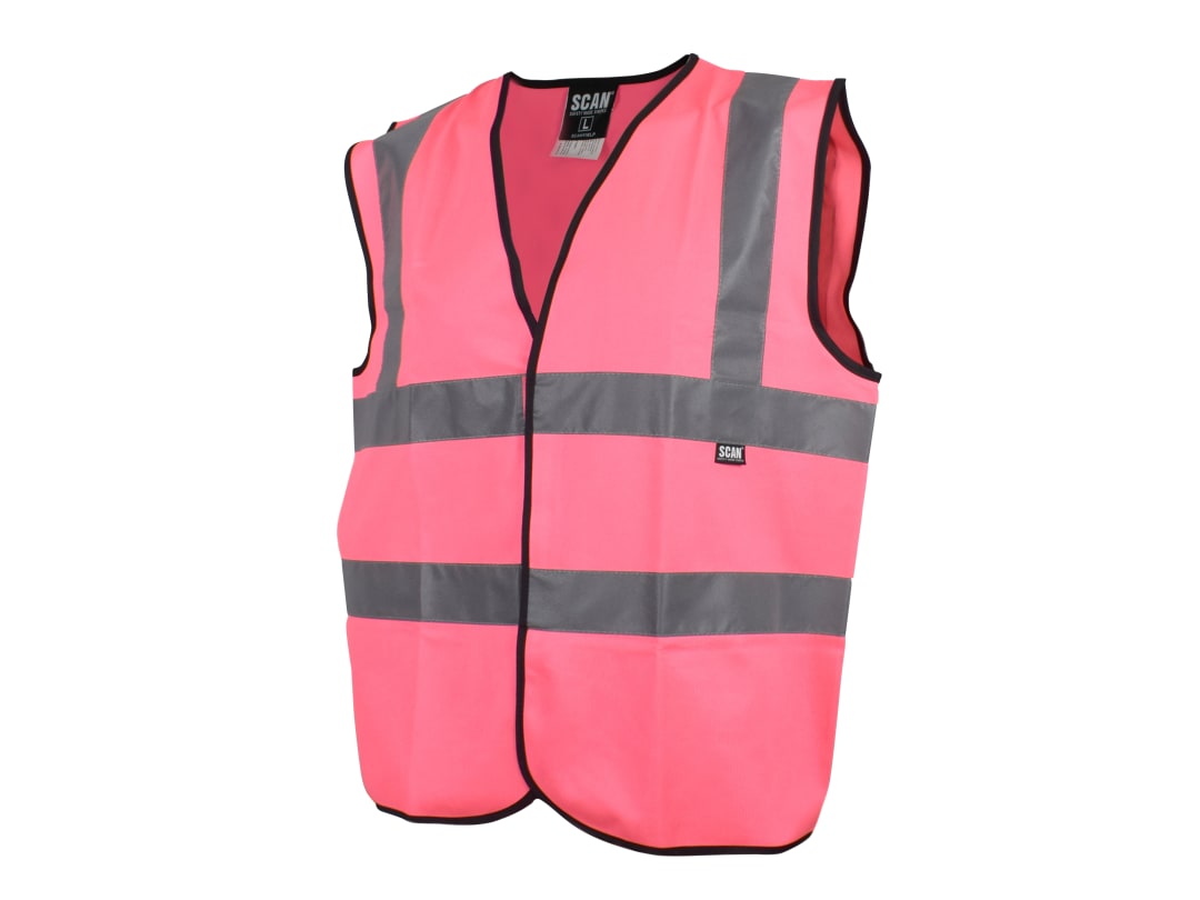 Scan Hi-Vis Pink Waistcoat - M (41in) UC801-P