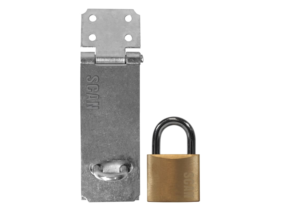 Scan Hasp and Staple 117mm + 40mm Padlock YS-0003-117