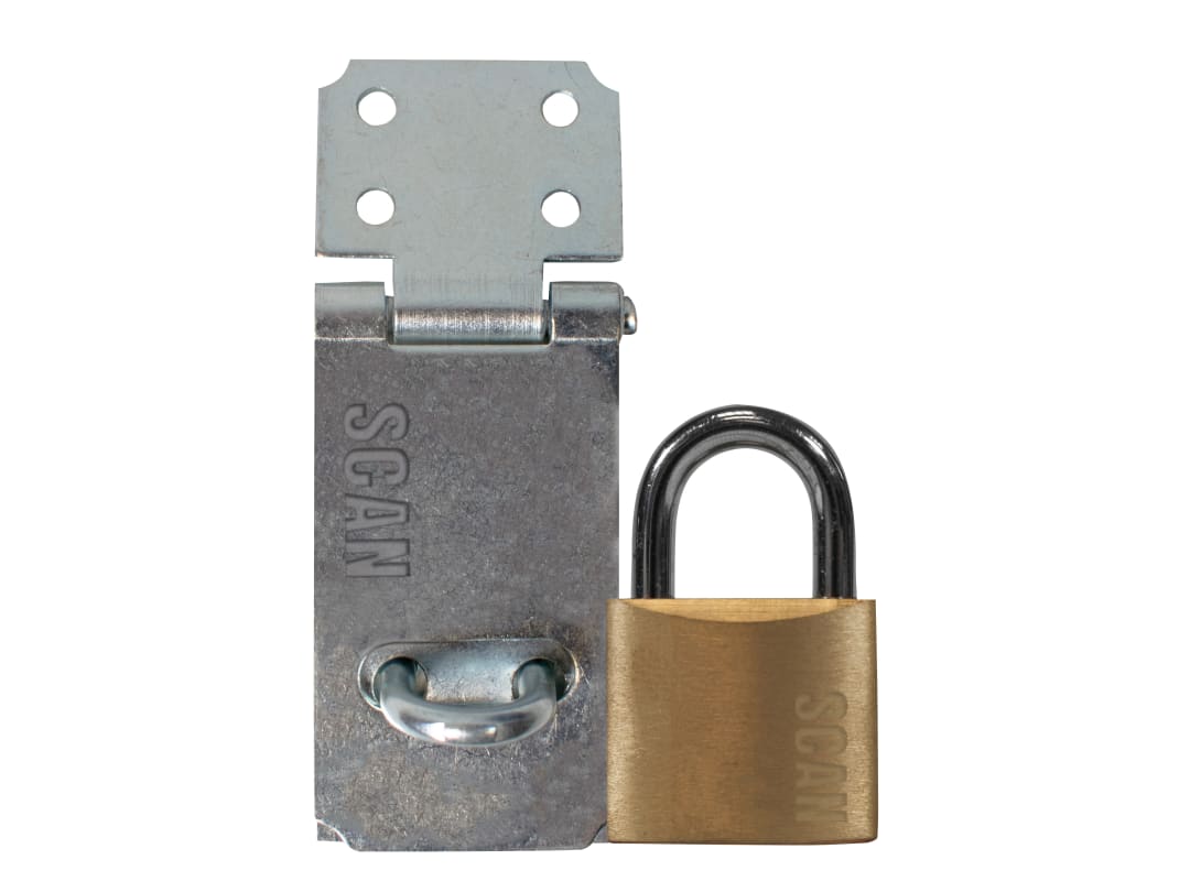 Scan Hasp and Staple 64mm + 40mm Padlock YS-0003-64