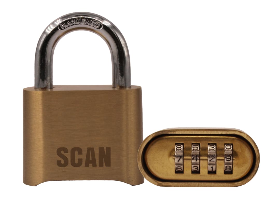 Scan Brass Combination Padlock 50mm ZA116-1
