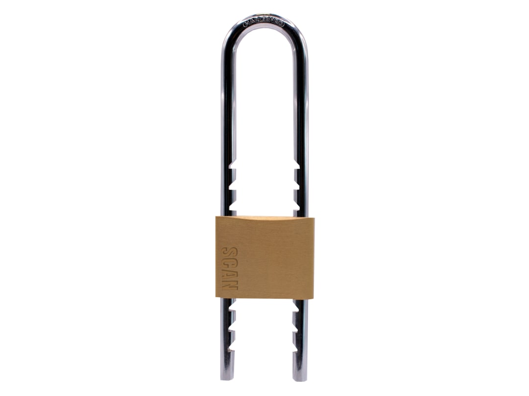 Scan Brass Padlock 50mm Sliding Shackle ZA115-L50