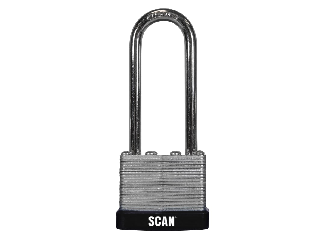 Scan Laminated Steel Padlock 40mm Long Shackle QC0140L