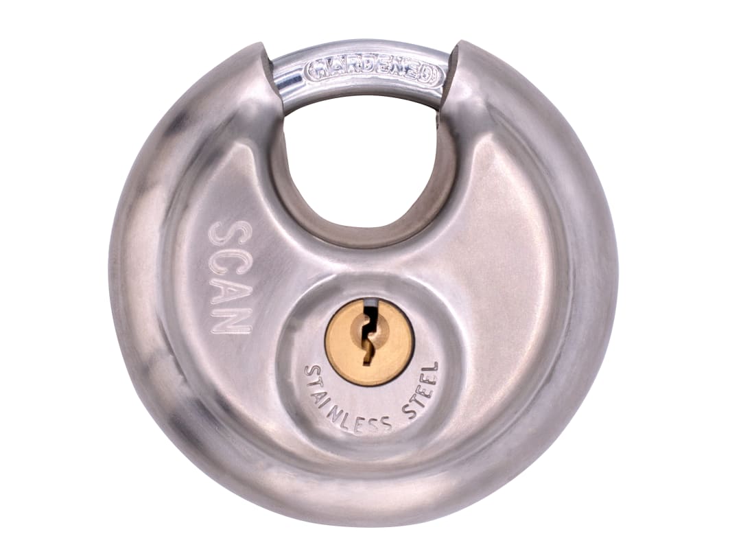 Scan Stainless Steel Disk Type Padlock 80mm XA114