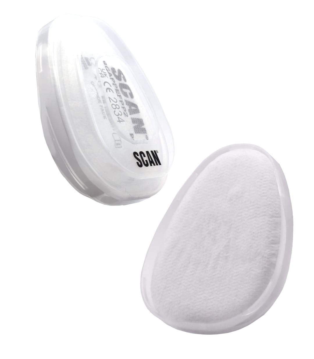 Scan Twin Half Mask P2 Replacement Particle Filter Material (Pack of 2) N7501+PP7501