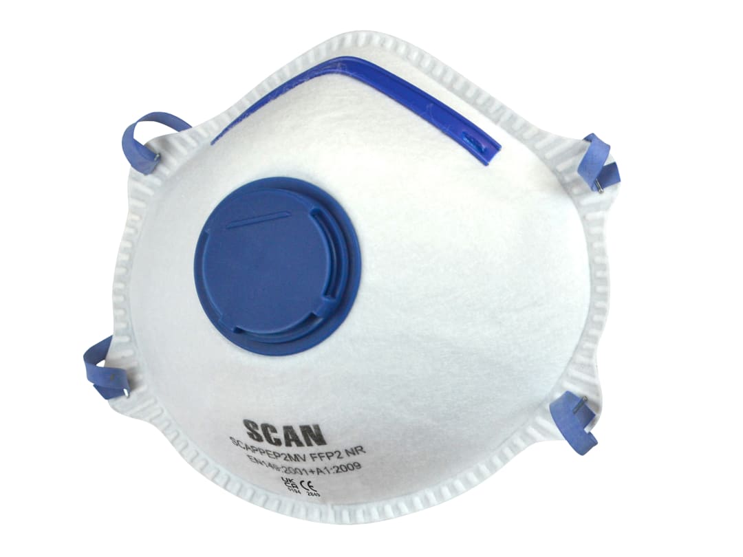 Scan Moulded Disposable Mask Valved FFP2 Protection (Pack 10) DTC3M-F-10