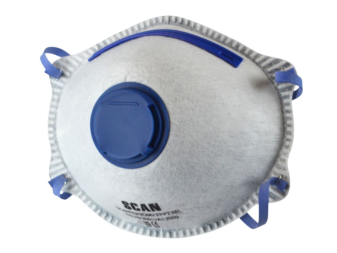 Scan Moulded Disposable Odour Mask Valved FFP2 Protection (Pack 3) DAC4M-F-3
