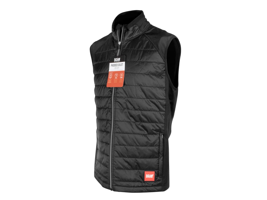 Scan Padded Gilet with Stretch Back - XXL