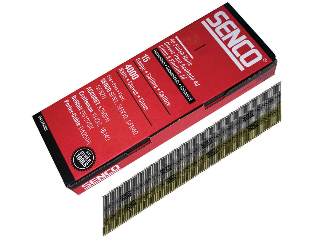 Senco Chisel Smooth Brad Nails Galvanised 15G x 44mm (Pack 4000) DA19EAB