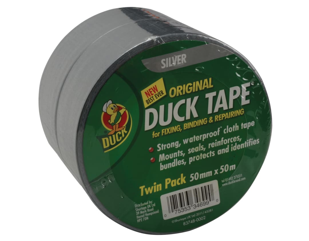 Shurtape Duck Tape® Original 50mm x 50m Silver (Twin Pack) 211115