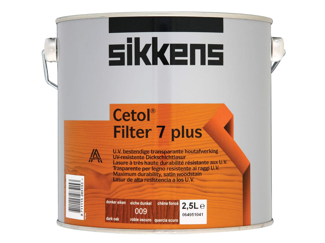 Photos - Primer Sikkens Cetol Filter 7 Plus Translucent Woodstain Dark Oak 2.5 litre 5085907 