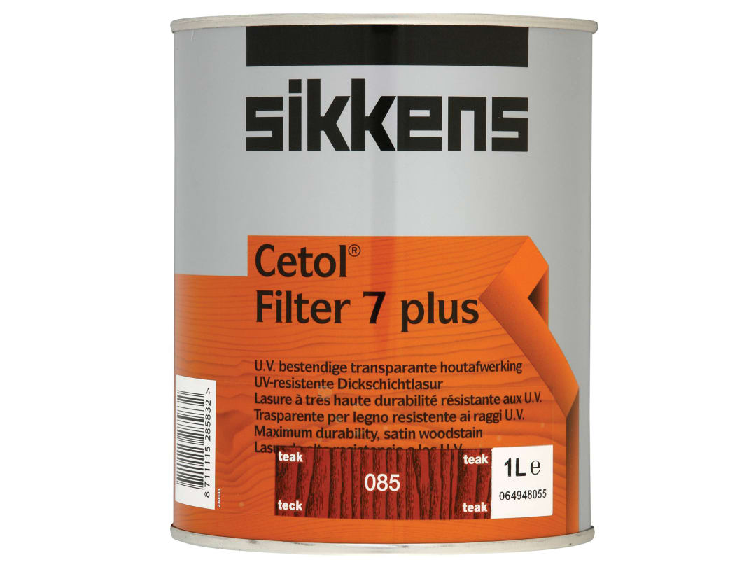 Sikkens Cetol Filter 7 Plus Translucent Woodstain Teak 1 litre 5085976