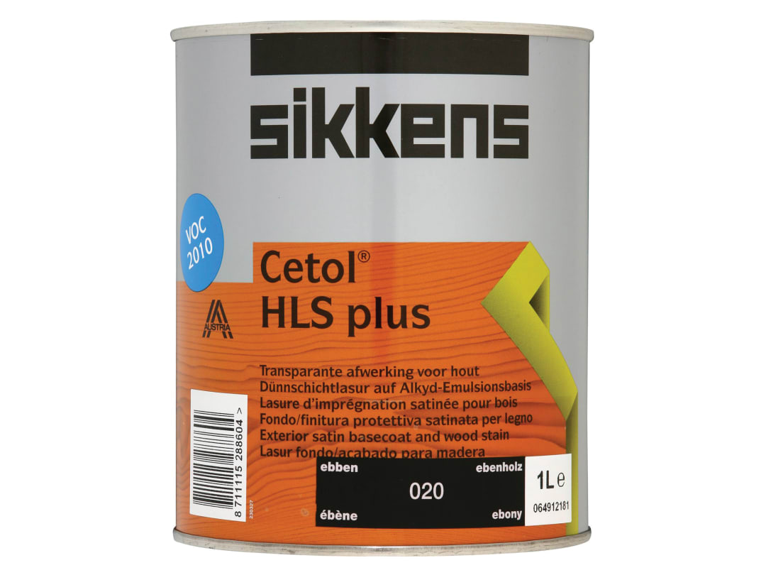 Sikkens Cetol HLS Plus Translucent Woodstain Ebony 1 litre 5085945