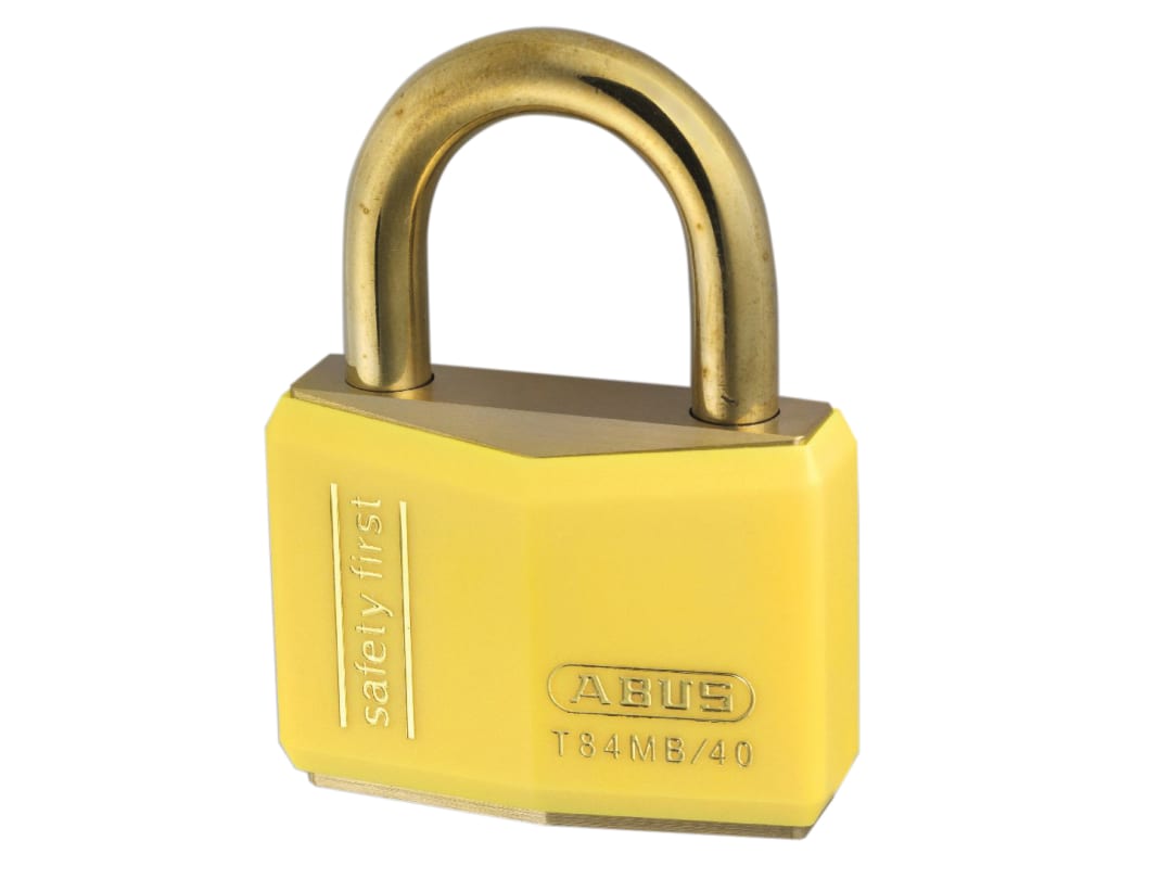 ABUS Mechanical T84MB/40mm Yellow Rustproof Padlock Keyed Alike 8402 10042409-01