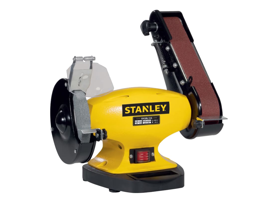 Stanley® Machines SXGBL150E Bench Grinder with Grinding Wheel/Sander Arm 240V 330W SXGBL150E