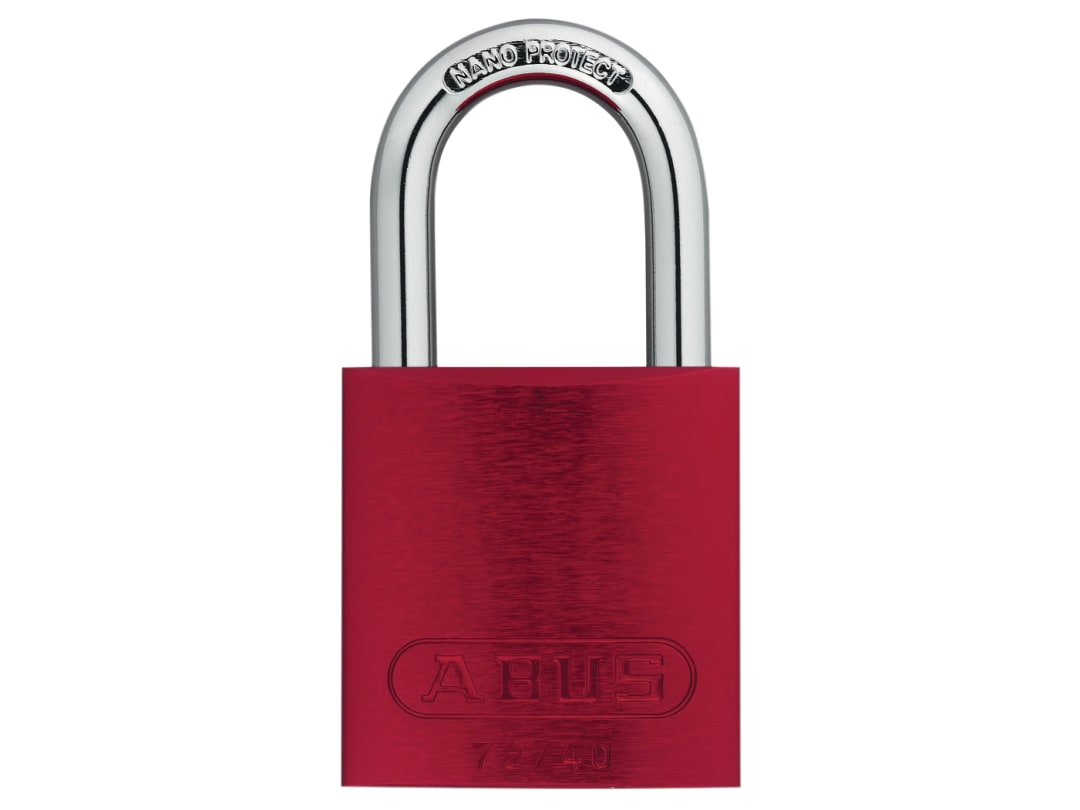 ABUS Mechanical 72/40mm Aluminium Padlock Red Keyed Alike TT02162 10045238-01